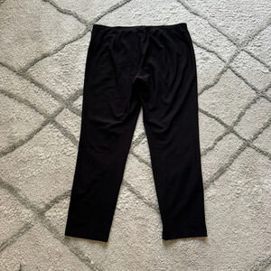Eileen Fisher black knit pull on pants stretchy  large